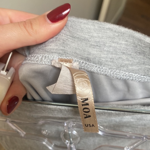 MOA Elastic Tube Top Strapless Basic Casual Solid Slim Bodycon Midi Dress - Picture 3 of 4